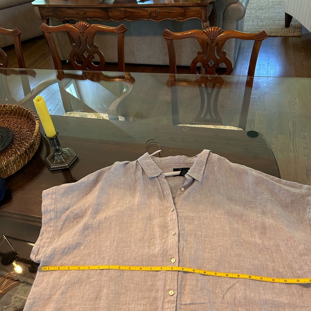 Tahari pale Blue 100% linen dress - Picture 4 of 4